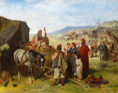 Military Camp in Dalmatia by Eugen Adam